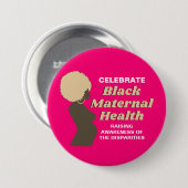 黒母体健康認識度 缶バッジ (正面&裏面)