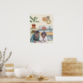 黒母娘読のTogether Wall Art ポスター (キッチン)