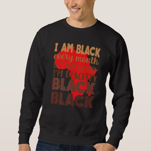 黒毎月ブラックヒストリアフリカBhm Blackki スウェットシャツ (正面)