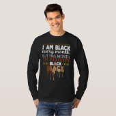 黒毎月ブラックヒストリアフリカBhm Blackki Tシャツ (正面フル)