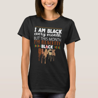 黒毎月ブラックヒストリアフリカBhm Blackki Tシャツ