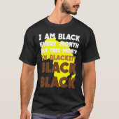 黒毎月ブラックヒストリアフリカBhm Blackki Tシャツ (正面)
