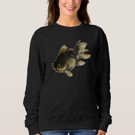 黒毛金魚黒望遠鏡金魚P スウェットシャツ (正面)