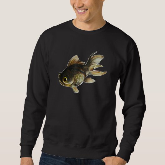 黒毛金魚黒望遠鏡金魚P スウェットシャツ (正面)