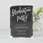 黒水彩卒業パーティー 招待状 (スタンド正面)