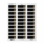 黒水彩秋の森結婚の住所 ラベル (フルシート)