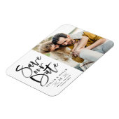 黒水彩筆の書道救の日付 マグネット (左側)