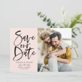 黒水彩筆跡の写真 セーブザデート (スタンド正面)