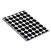 黒水玉模様オンホワイト ノートブック (右側)