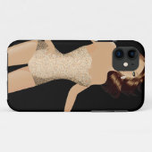 黒水着ガールiPhone 5辛うじて着™ Case-Mate iPhoneケース (裏面(横))