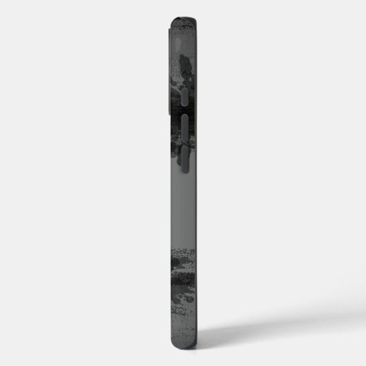 黒水色抽象芸術絵を描灰色モノグラム Case-Mate iPhoneケース (裏面 / 左)