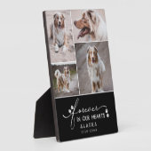 黒永遠に私たちのハートペットフォトコラージュ フォトプラーク (側面)