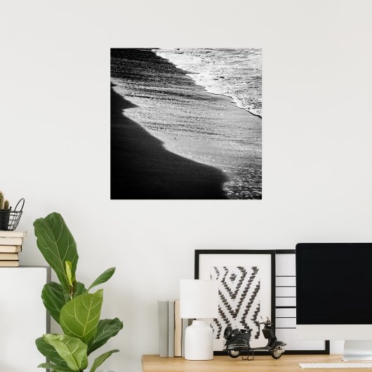 黒波が岸を洗っている ポスター (ホームオフィス)