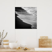 黒波が岸を洗っている ポスター (キッチン)
