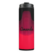 黒波と赤波の抽象芸術絵画の タンブラー (正面)