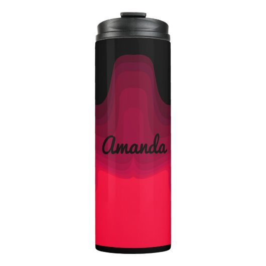 黒波と赤波の抽象芸術絵画の タンブラー (正面)