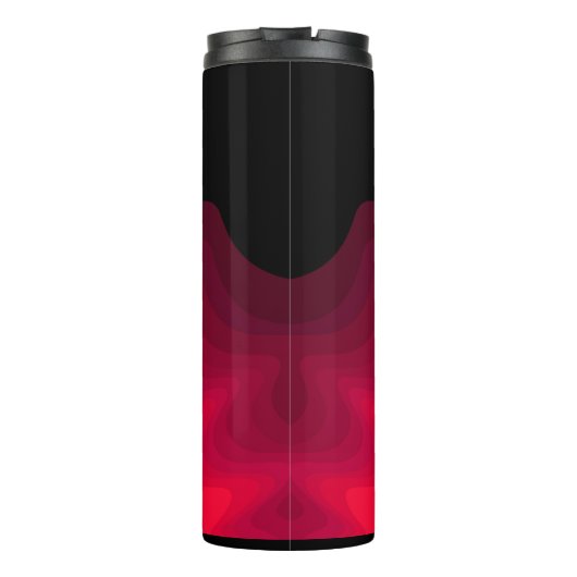 黒波と赤波の抽象芸術絵画の タンブラー (裏面)