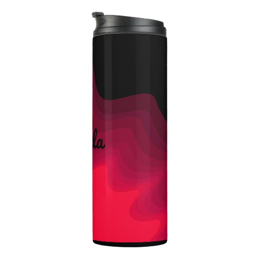 黒波と赤波の抽象芸術絵画の タンブラー (回転右)