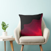 黒波と赤波の抽象芸術絵画装飾用クッション クッション (椅子)