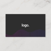 黒波グラデモダンーション走査可能Qrcode 名刺 (裏面)