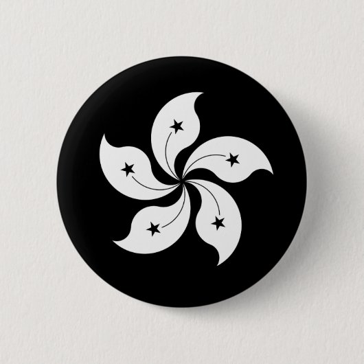 黒洋紫荊旗 缶バッジ (正面)