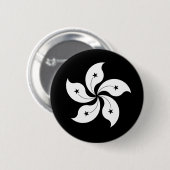 黒洋紫荊旗 缶バッジ (正面&裏面)