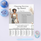 黒洗浄サービス事業催涙フライヤー チラシ (シングル)