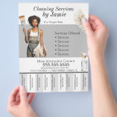 黒洗浄サービス事業催涙フライヤー チラシ (手)