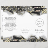 黒流大理石デザインパンフレット (正面/裏面)