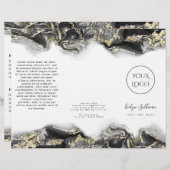 黒流大理石デザインパンフレット (正面/裏面)