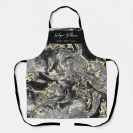 黒流大理石美しいプロフェッショナルエプロン エプロン