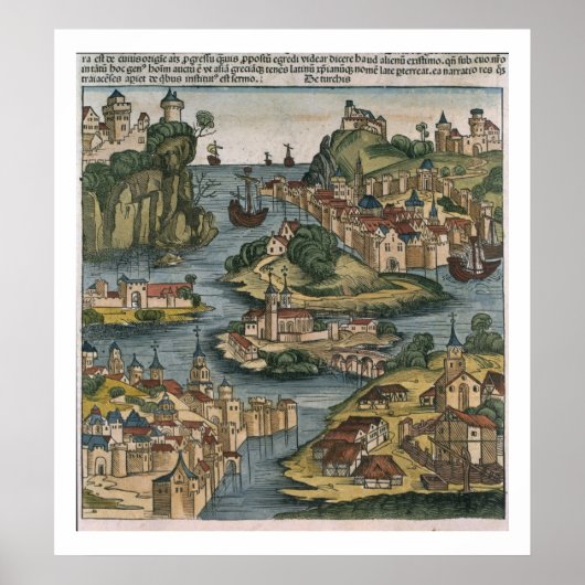 黒海から入ってくるボスポラスの眺め ポスター (正面)