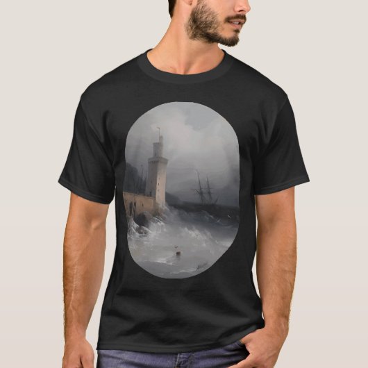 黒海を去るフランス艦隊 - イヴァン・コンスタ Tシャツ (正面)