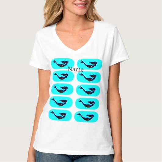 黒海中マーメイドTシャツ Tシャツ (正面)