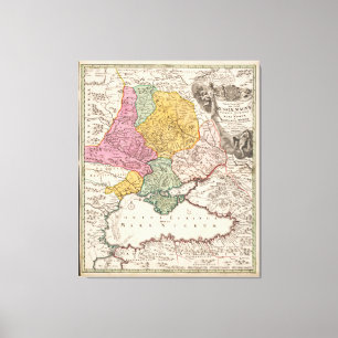 黒海地域図(1720)トルコブルガリアロシア キャンバスプリント