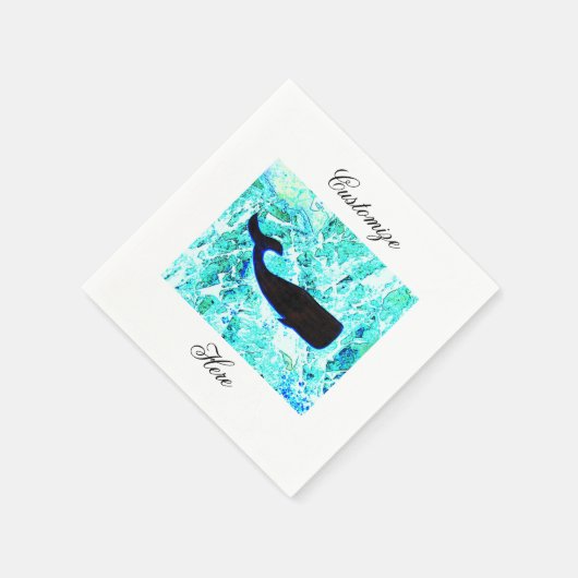 黒海底捕鯨 スタンダードカクテルナプキン (角)