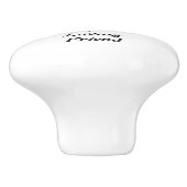 黒海波モノグラムのシルエットイルカ セラミックノブ (側面)