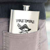 黒海賊への搭乗準備スカル フラスク (インサイチュ)