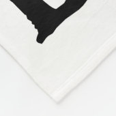 黒海賊スカルと剣に乗り込む準備 フリースブランケット (角)