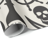 黒海賊テーマパタ航海のーン ラッピングペーパー (ロールコーナー)