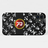 黒海賊バナースカル、クロス骨、剣 Case-Mate iPhoneケース (裏面(横))