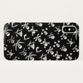 黒海賊バナースカル、クロス骨、剣 Case-Mate iPhoneケース (裏面(横))