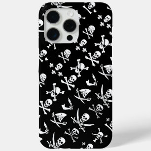 黒海賊バナースカル、クロス骨、剣 iPhone 15 PRO MAXケース