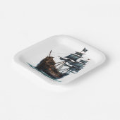 黒海賊船誕生日 ペーパープレート (傾斜あり)