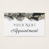 黒液マーリングデザインアポイントメントカード (正面)