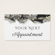 黒液マーリングデザインアポイントメントカード