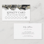 黒液マーリングデザインロイヤリティカード 名刺 (正面/裏面)