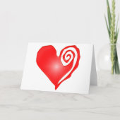 黒渦巻形のまたは白のハート シーズンカード (正面)