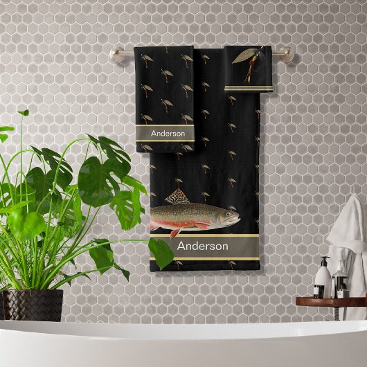 黒漁師のフライ釣りとマス バスタオルセット