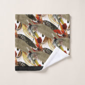 黒漁師のフライ釣りとマス バスタオルセット (ウォッシュタオル)